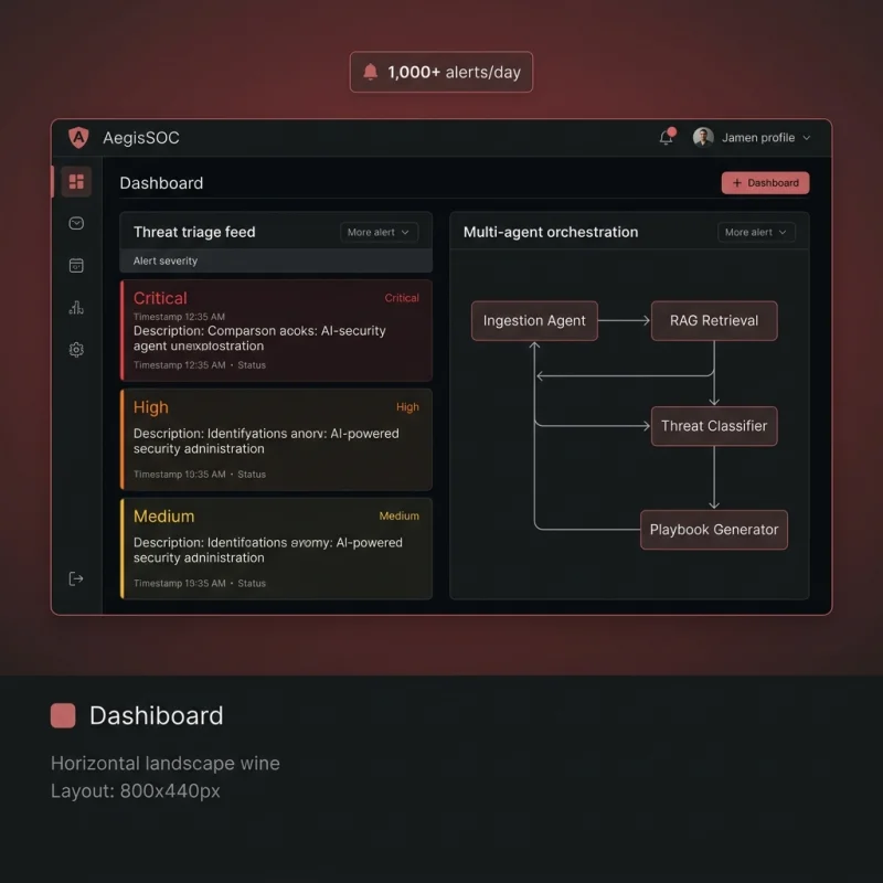 AegisSOC dashboard preview